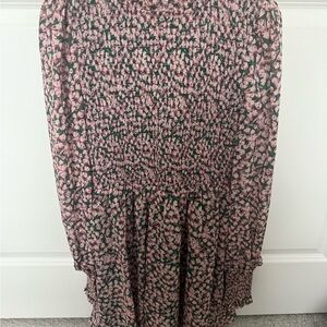 Lulu's Pink and Green Long Sleeve Dress